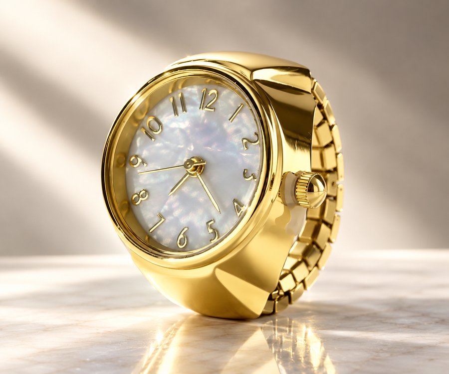 Bague Montre à Quartz Duo
